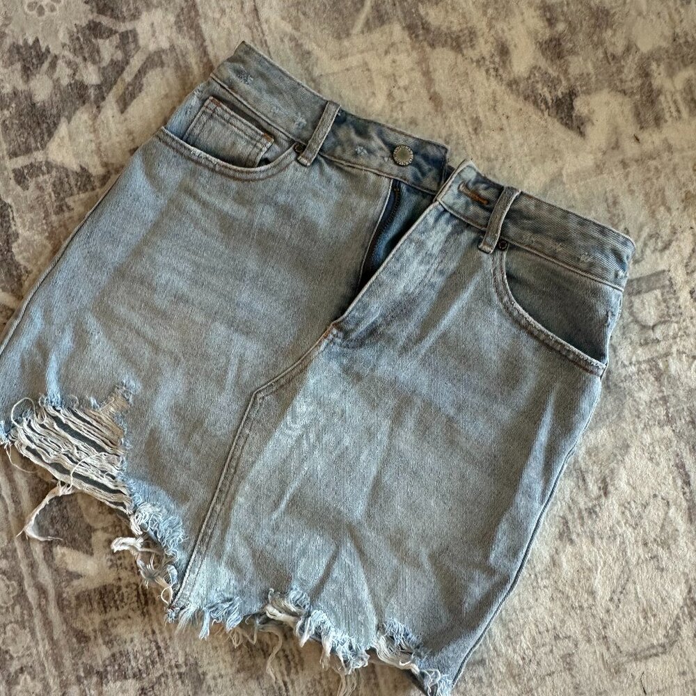 Wish List Denim Mini Skirt